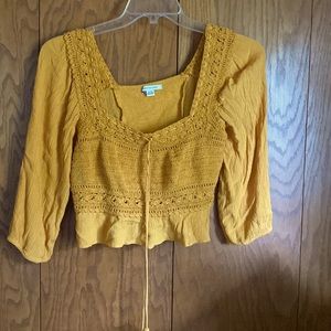 Yellow crop top